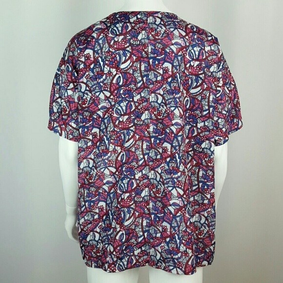 Vintage 80's Pykettes Purple Floral Blouse - Picture 6 of 8